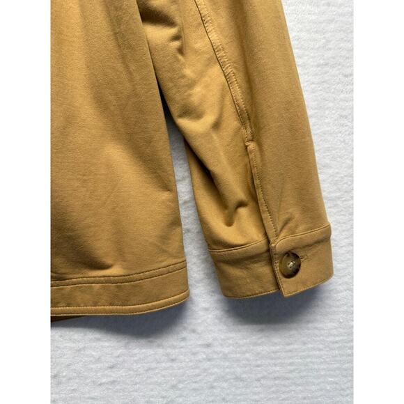 J Jill Tan Brown Women Knit Spandex Cotton Blazer Size S Oversized EUC - Picture 9 of 9